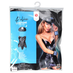 S-Line Costume de Policière sexy Police S/M Noir